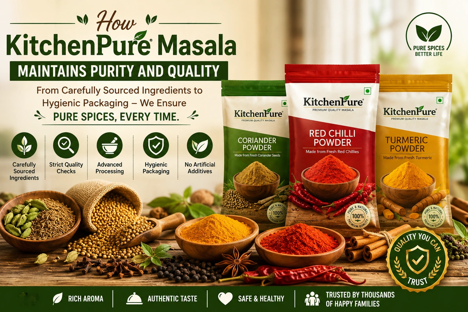How KitchenPure Masala Maintains Purity and Quality